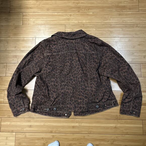 Torrid Womens XXL Size 2 Leopard Denim Trucker Jacket Pockets Mobwife Streetwear - Picture 8 of 8